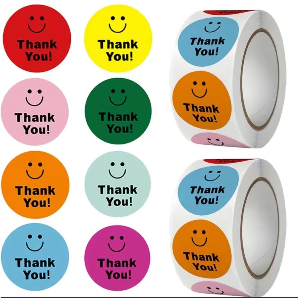 Stickers thank you!! 2 rolls